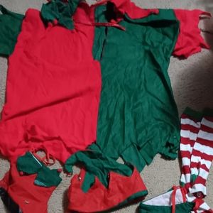 Elf Costume With Long Socks that Go Up To Thigh
